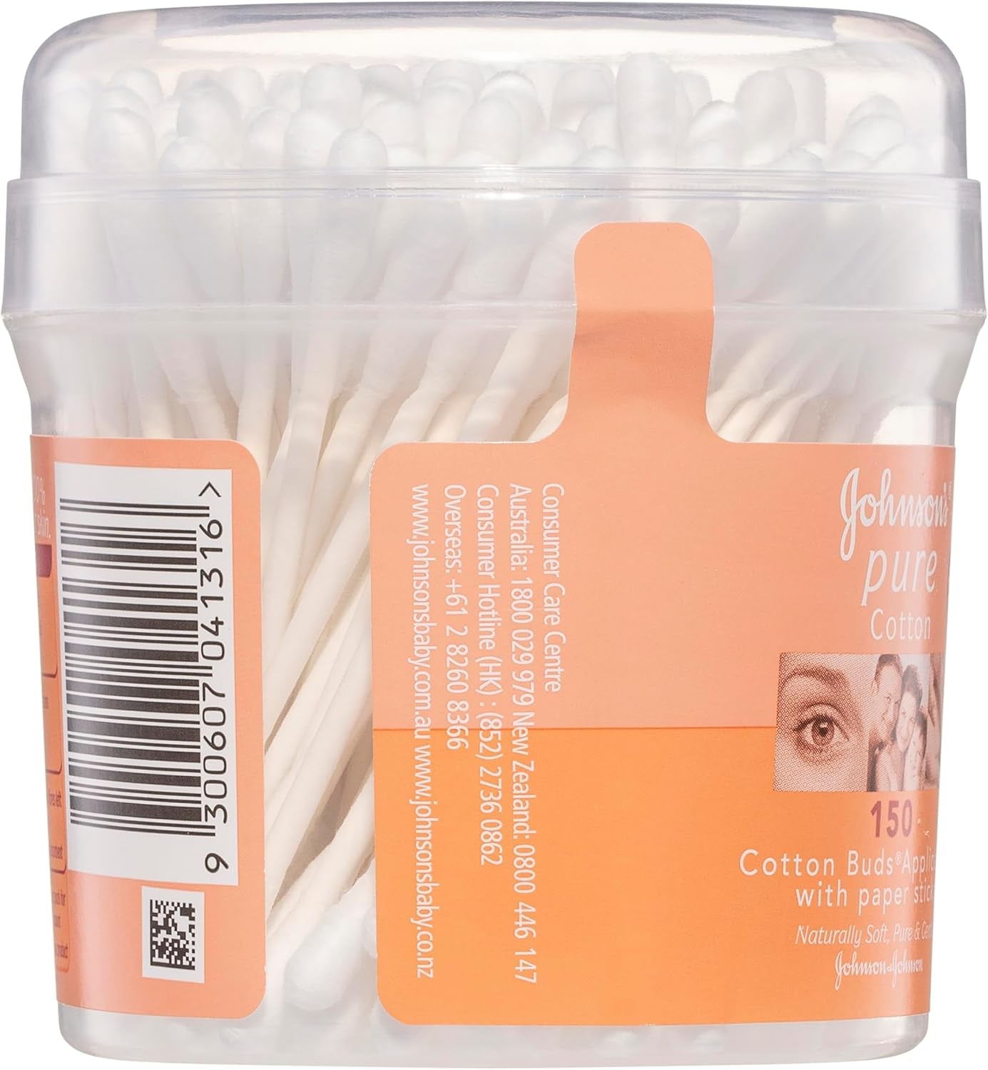 Johnson'S Pure Cotton Bud Applicators with Paper Sticks 150 Pack | Ideal for Cleaning Outer Ears| Nail Polish and Applying Eye Make-Up.