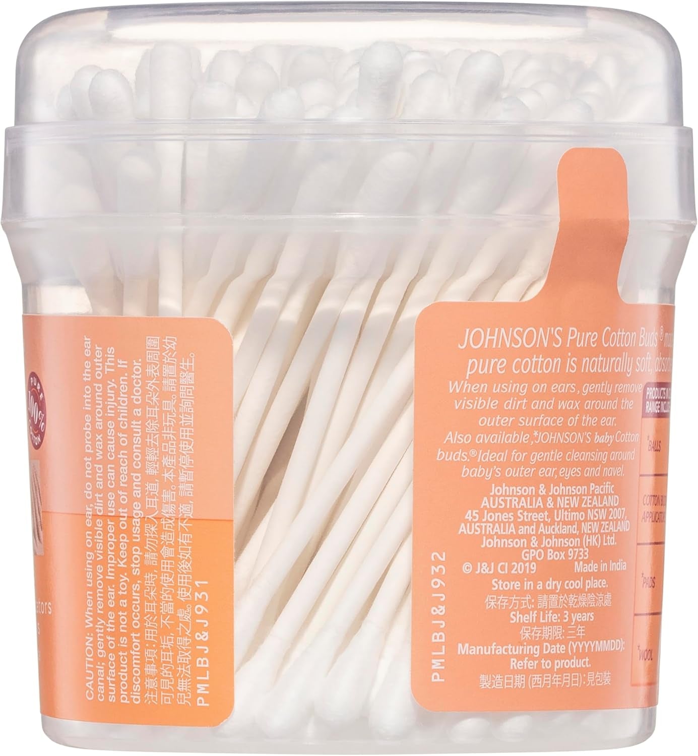 Johnson'S Pure Cotton Bud Applicators with Paper Sticks 150 Pack | Ideal for Cleaning Outer Ears| Nail Polish and Applying Eye Make-Up.
